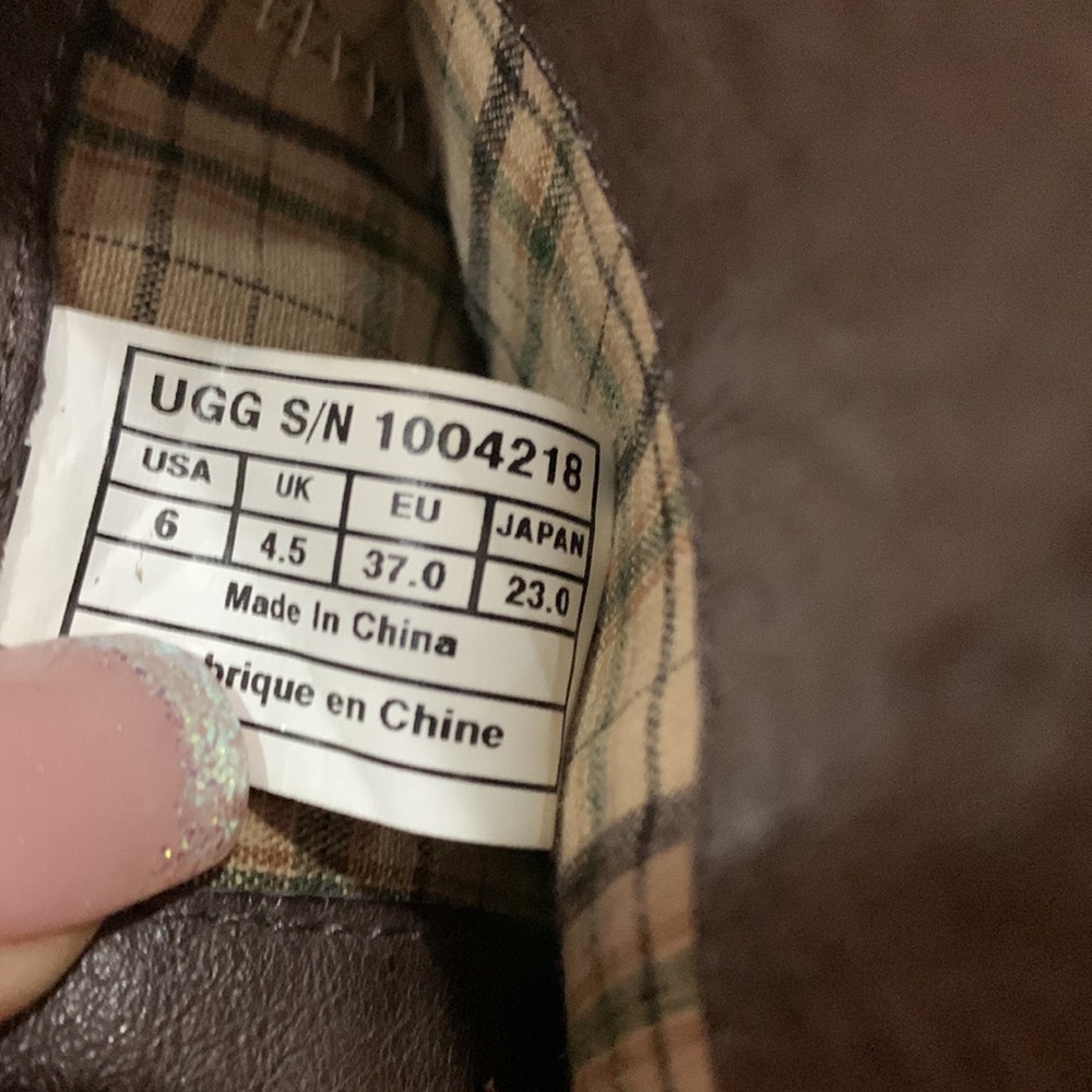 Ugg Brown Esplande Croc Java Brown Leather Boots … - image 6